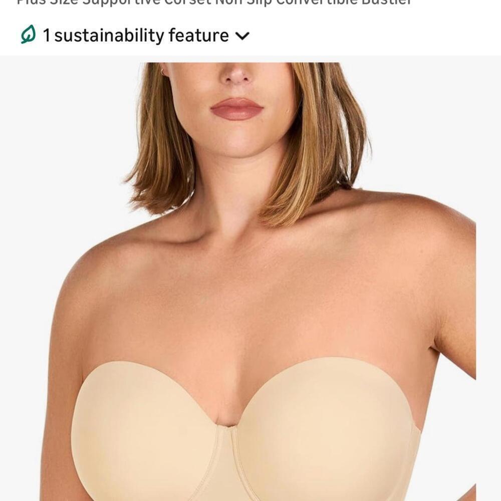 NWT Women's Strapless Bra in Cream - Picture 1 of 4